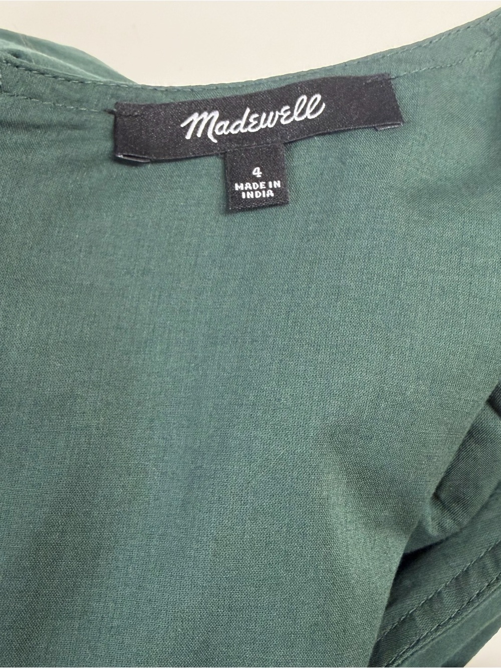 Madewell Poplin Cutout Puff Sleeve Midi Dress 4 - Picture 7 of 8